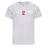 Camisa de time de futebol Dinamarca Kasper Dolberg #12 Replicas 2º Equipamento Mundo 2022 Manga Curta